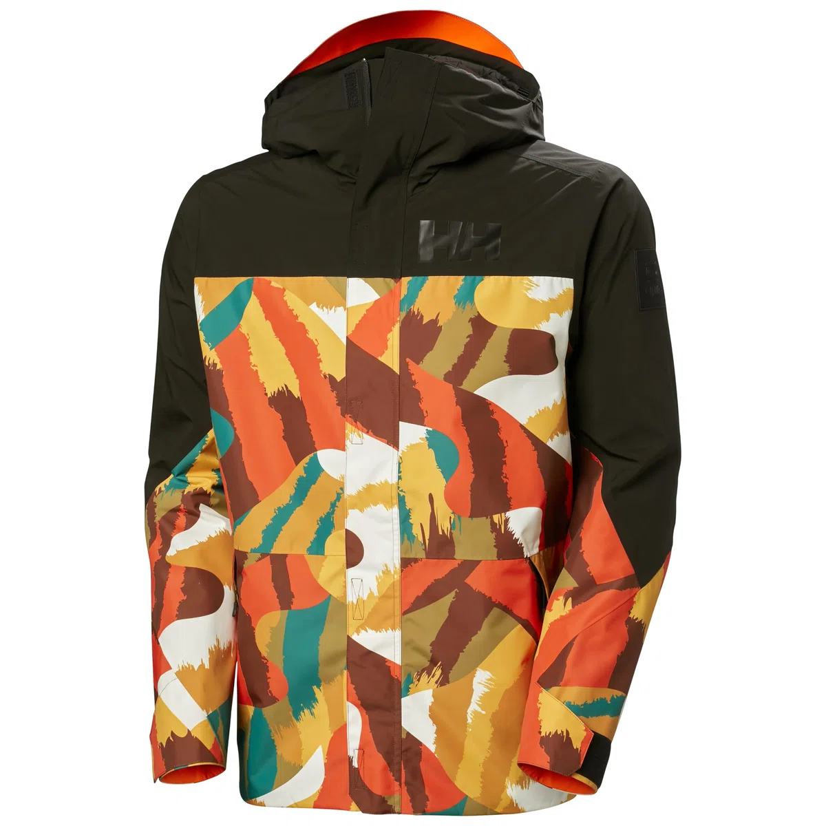 Helly-Hansen ULLR D Shell Graphic Jacket - Giacca da sci da uomo, impermeabile, traspirante, con cappuccio regolabile