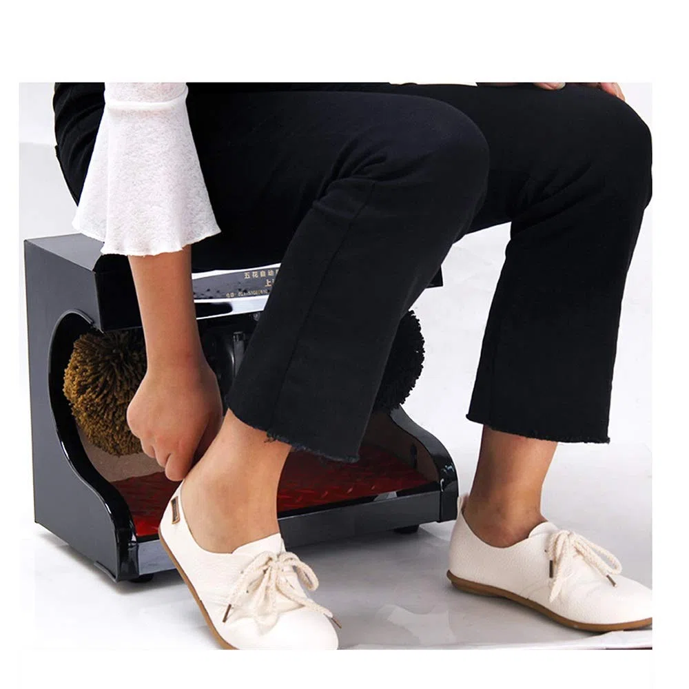 Lucidatrice elettrica per scarpe, rimozione automatica della polvere e decontaminazione della polvere a induzione per uso domestico Lucidatrice per scarpe per pulizia e decontaminazione 38x2