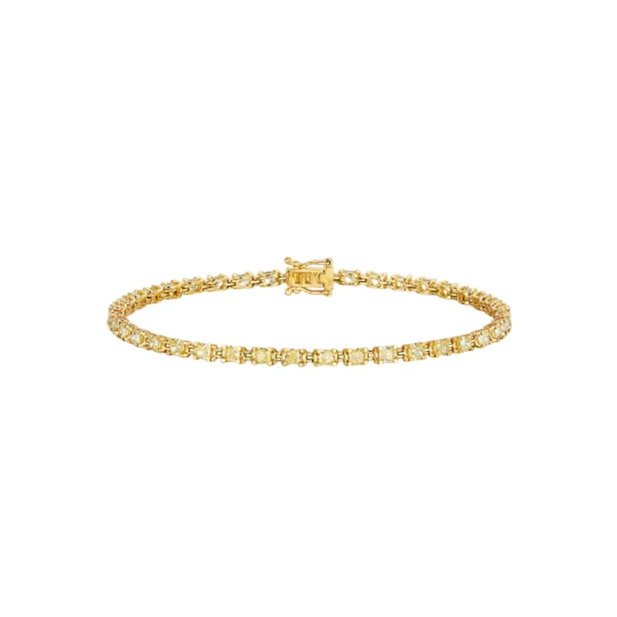 Bracciale Tennis Donna Oro 9 K / 14 K / 18 K, Catena con Diamante da 2,5 ct, Lunghezza 16 CM, Bracciale Oro Donna