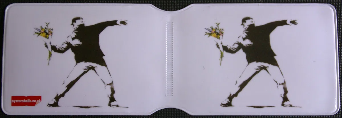 Banksy Flower Thrower Oyster card Holder
