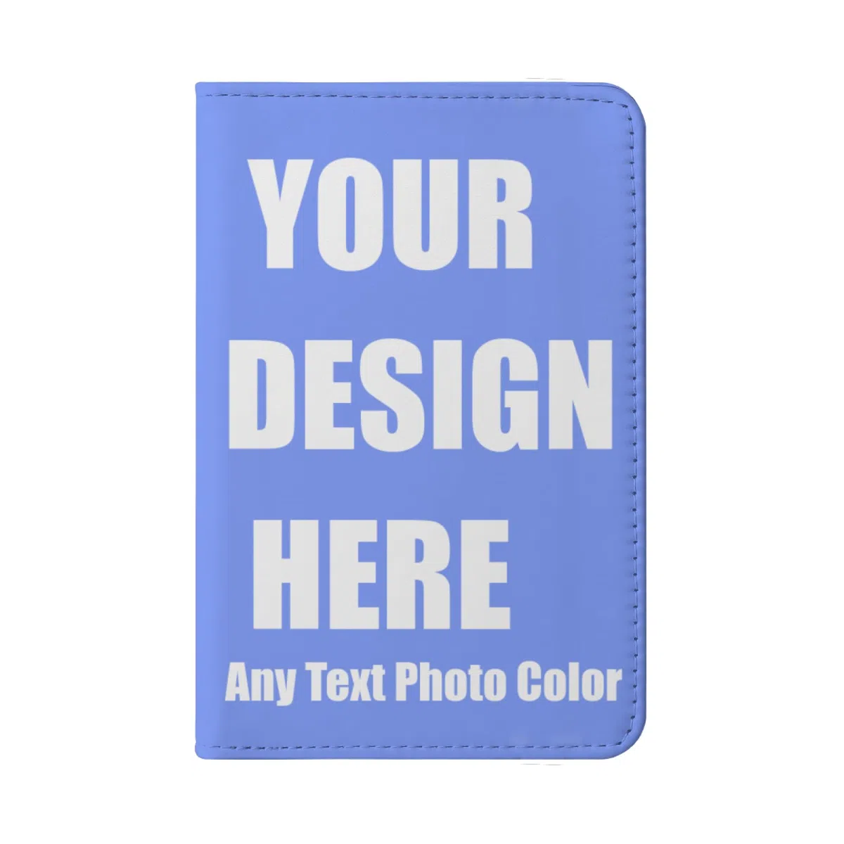 Porta passaporto personalizzato con foto, portafoglio da viaggio in pelle PU personalizzato per viaggiatori, custodia per passaporto personalizzabile con testo/logo, Stile 01., 5.67"x7.87"（20x14.4cm