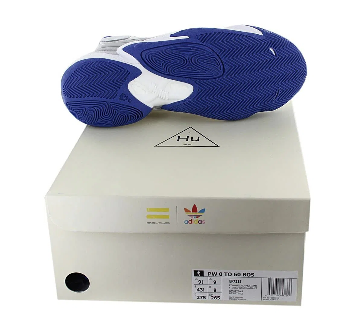 adidas Crazy BYW Hu - Pharrell Williams - PW 0 to 60 BOS - Scarpe da basket da uomo, colore: Bianco EF7215