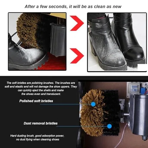Lucidatrice elettrica per scarpe, lucidatrice automatica a induzione, con spazzola combinata, per uso domestico e commerciale