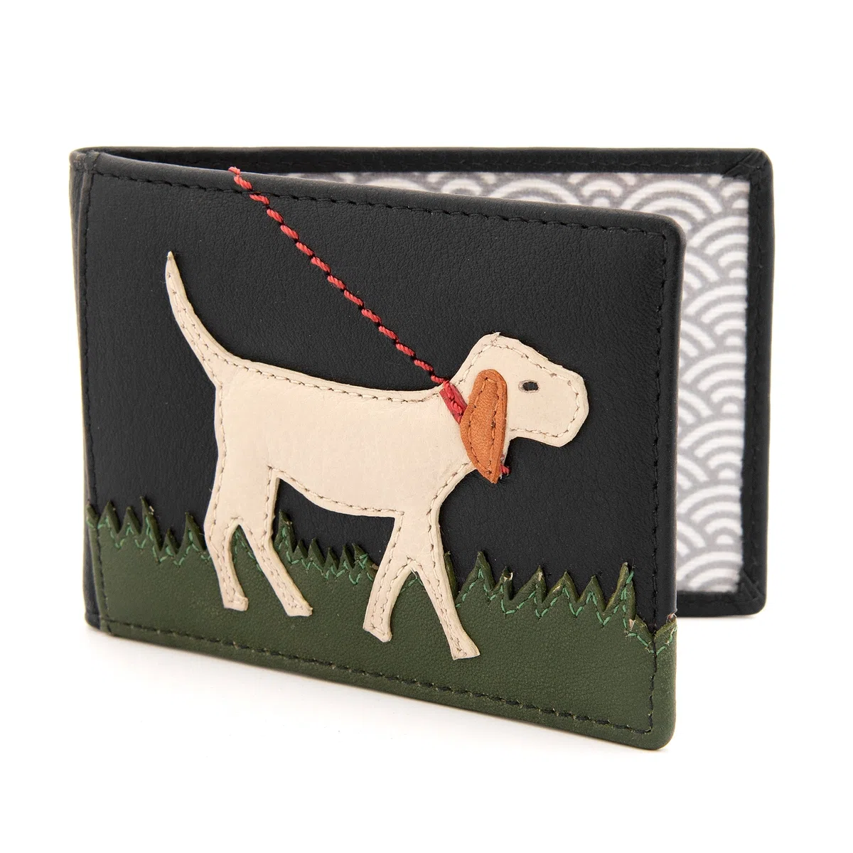 Yoshi Porta carte da viaggio in pelle Dog Walk
